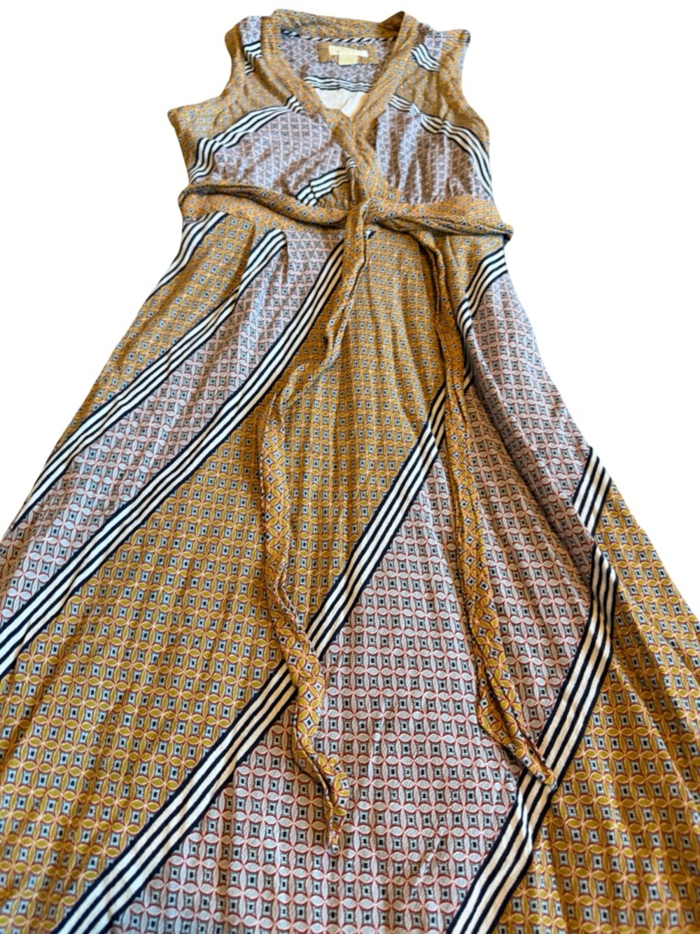 Maeve Anthropologie Carla Faux Wrap Dress Midi Length Fun Print Size 6 Women's - Picture 4 of 13